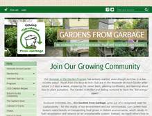 Tablet Screenshot of gardensfromgarbage.org